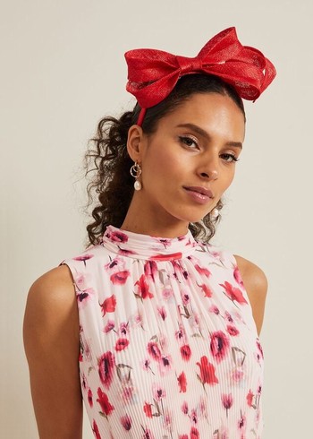 Phase Eight Bow Twist Hats Red Canada | JLTUDF-762